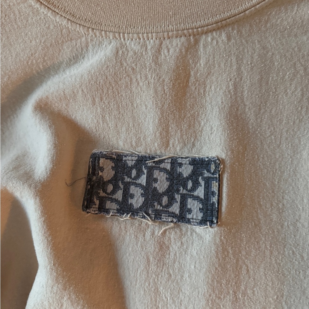 Beige Sweatshirt with DIOR Patterned Patch - image 2